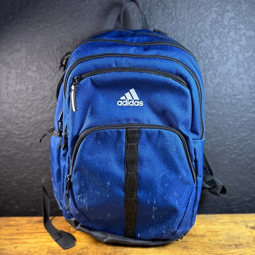 Adidas Prime Blue Polyester Multi-Pocket LoadSpring Backpack Unisex One Size‎